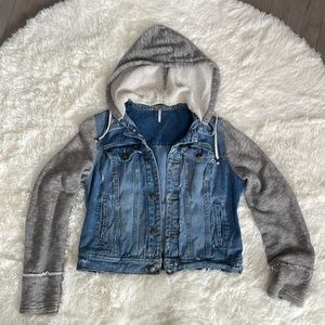 FREE PEOPLE DENIM HOODIE